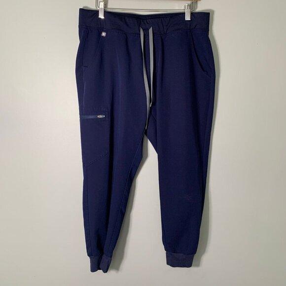 FIGS technical collection joggers pull on elastic waist blue ankle scrubs - Picture 1 of 9